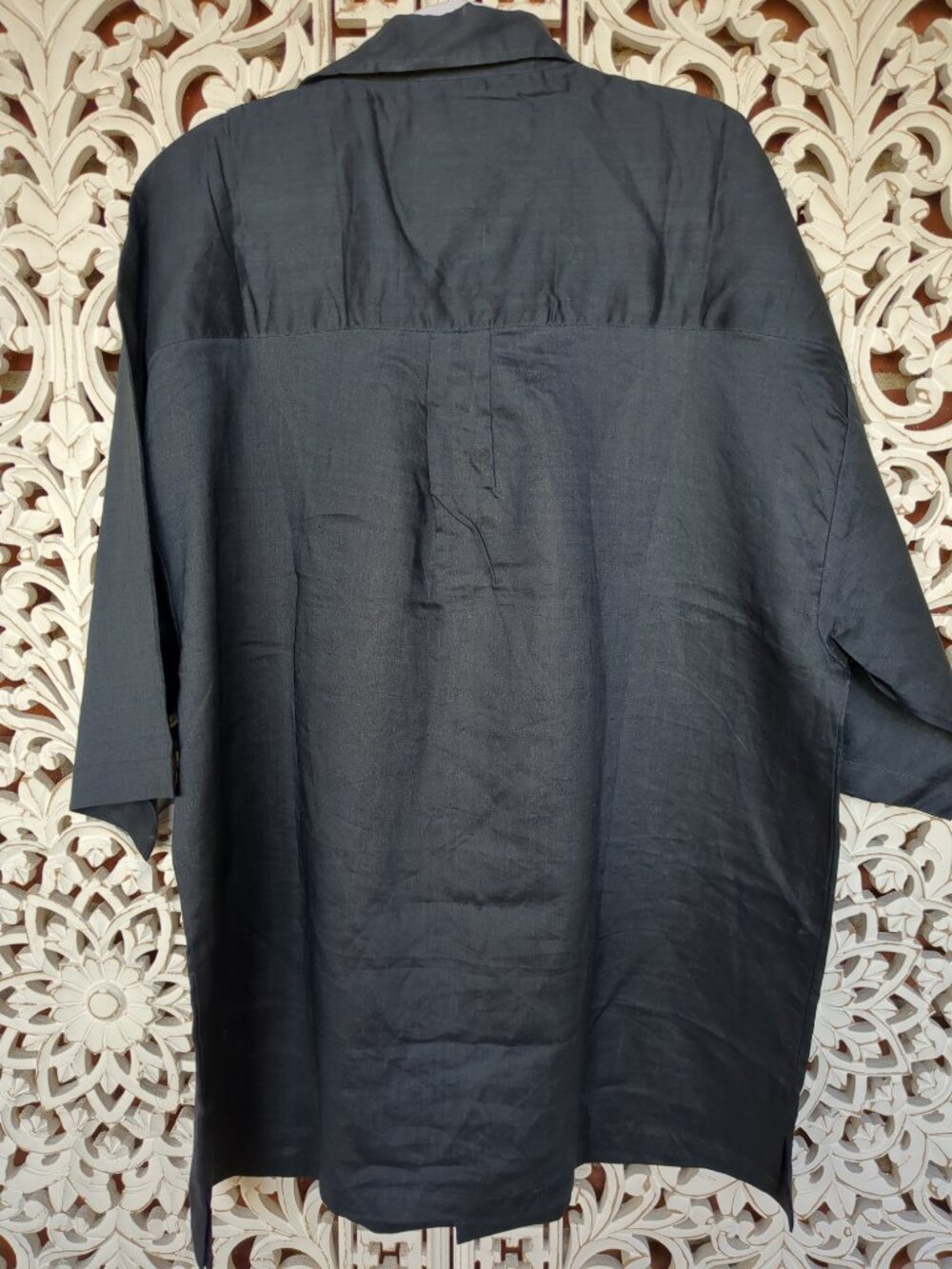 2XL Linen Men's Short Sleeve Button Down Dress Shirt - Picture 2 of 9